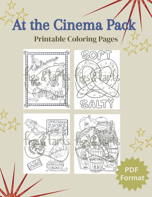 At the Cinema Coloring Pack